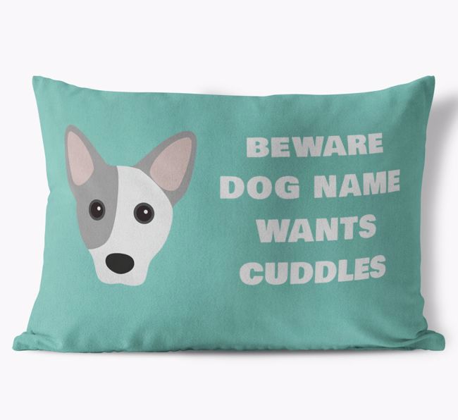 Beware of Cuddles: Personalised {breedFullName} Soft Touch Cushion